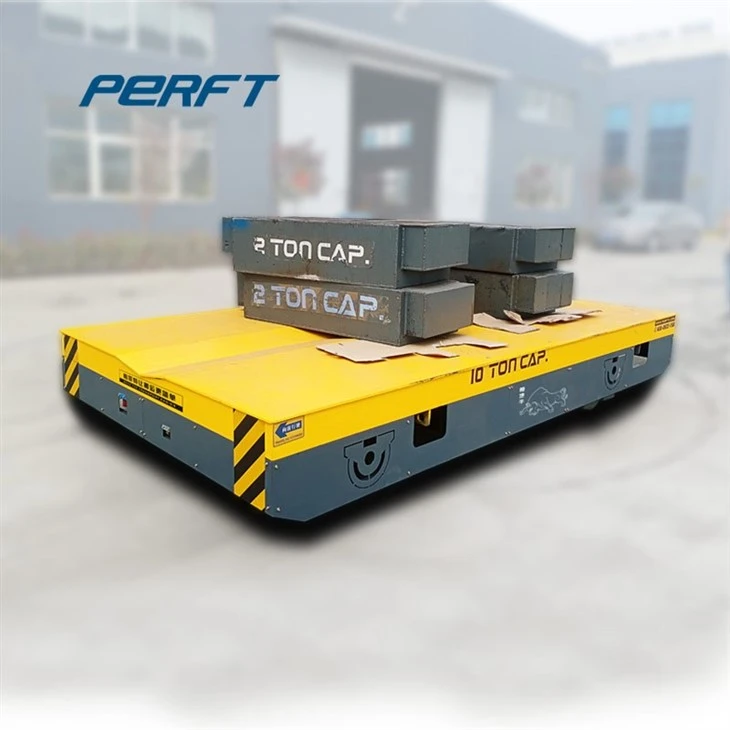 AGV Motorized Transfer Cart On Cement Floor 30t